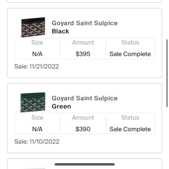 Brand New Green Goyard card holder - Picture 2 of 4